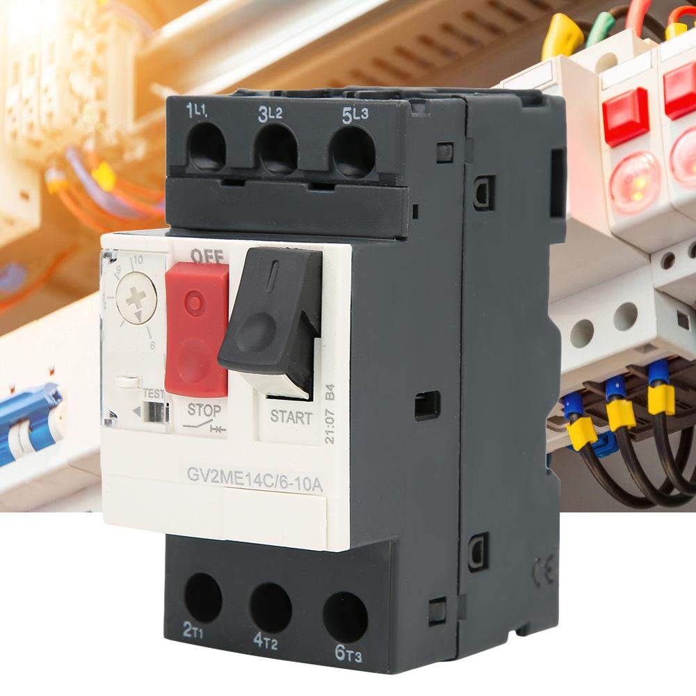 GV2 Disjoncteur, Disjoncteur de Protection Moteur pour la Protection de la Ligne de Distribution et la Conversion de Charge peu Fréquente, Fréquence 50 / 60HZ (GV2-ME14C 6~10A)