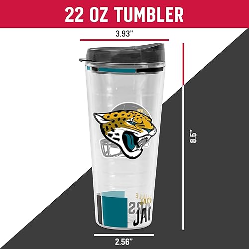 Miniatura 265 de Rico Industries NFL - Vaso clásico de fútbol americano de doble pared, 16 oz o 20 onzas, tapa W