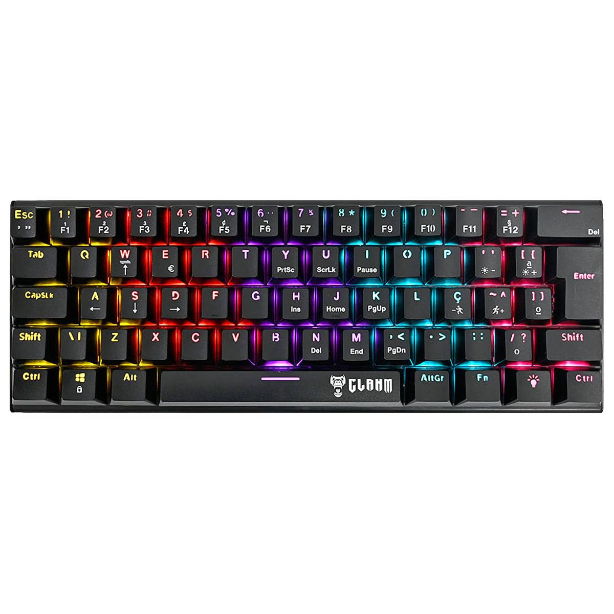 Teclado 60% Mecânico Gamer Switch Red Anti-Ghosting Função Macro +