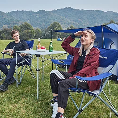 Kingcamp Kc2116_Blue/Grey-Usvc Camping Chairs, 29.9" D X 29.9" W X 35.4" H #TOP1