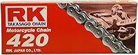 Vista 1 de RK Racing Chain M420-110 (Serie 420) Cadena estándar sin junta tórica 110-Links con enlace de conexión