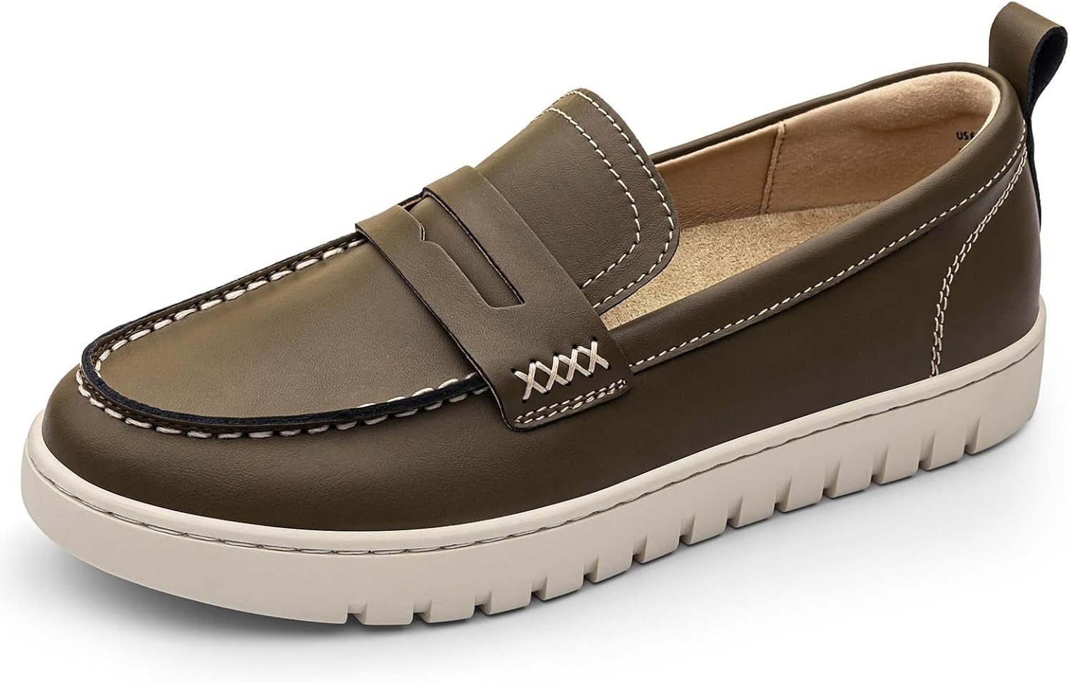 KORDAL Women's Comfortable Classic Penny Loafers Leather Sneakers Casual Slip On Dress Shoes Office Work Everyday Walking Flats Driving Shoes for Women - Image 3