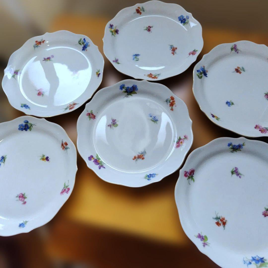 リンドナーlindner 花柄ケーキパン皿 6枚セット