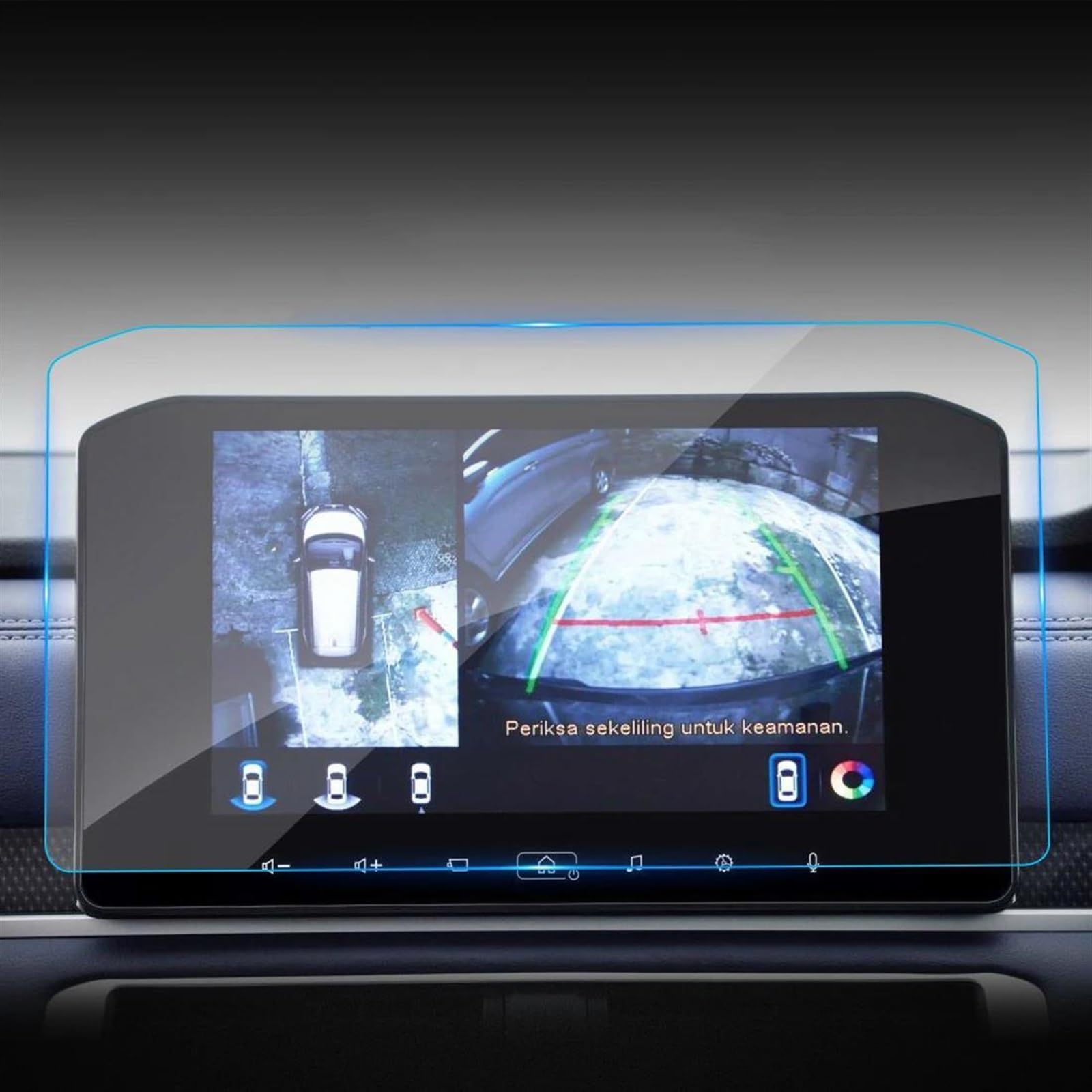 Pellicola Protettiva per Schermo di Navigazione per Mitsubishi Xpander Cross 2023 Pellicola Protettiva in Vetro temperato per Console navigatore Automatico (Blu)