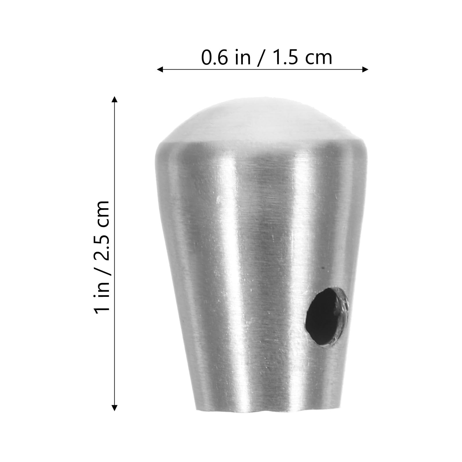 Veemoon Tapones de Acero Inoxidable para Extremos de Pasamanos de 105 MM 5 Piezas Accesorios para Barandillas Acabado Cepillado Protectores Metálicos para Postes y Varillas Uso en