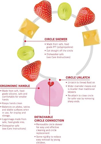 Miniatura 5 de Skercle: ¡el pincho que un círculo! Paquete de fiesta de San Valentín. Brochetas circulares seguras y cerradas. Ideal para regalos, platos de fiesta