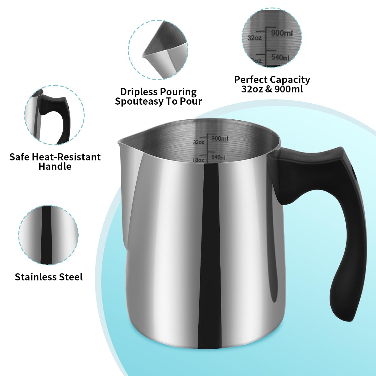 Vukehon 900ml Candle Making Pouring Jug - Image 3