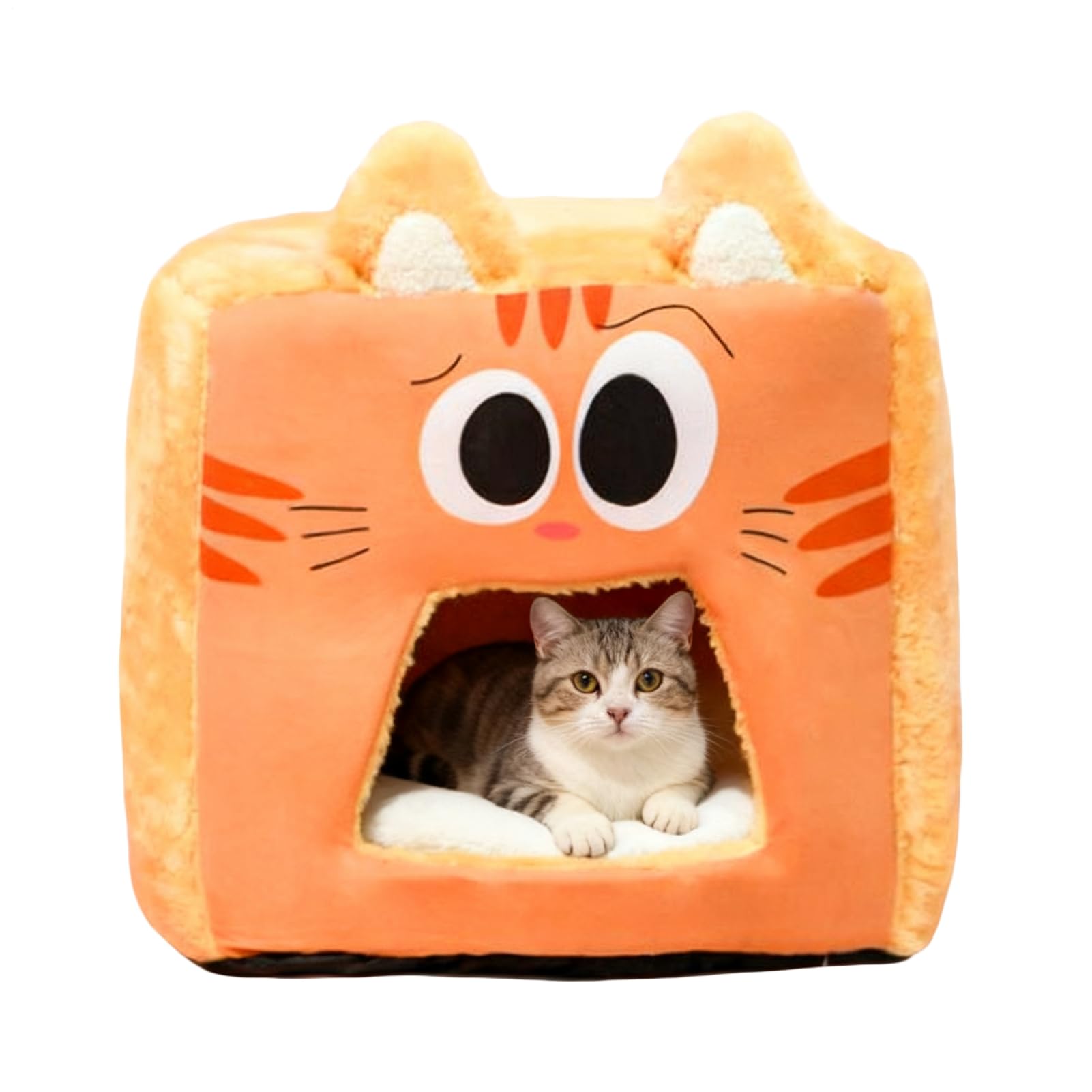 Maison pour chat d'intérieur chaud lit douillet pour chambre et salon