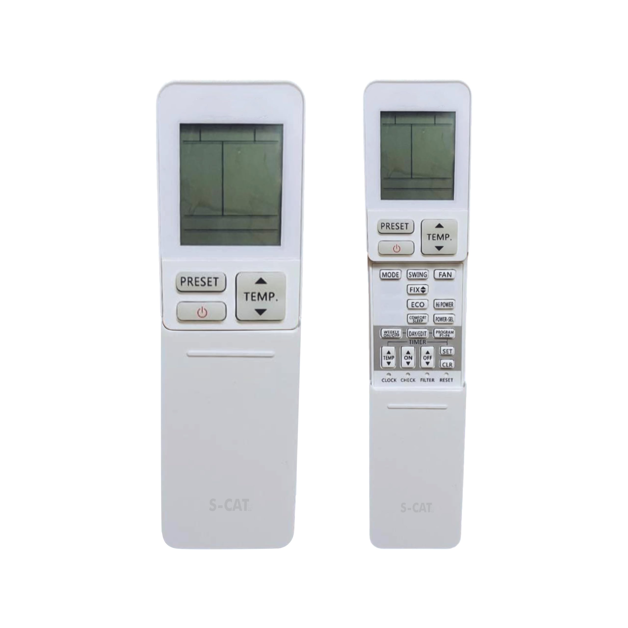 S-CAT Compatible with Toshiba AC Remote Control Model 177A (No Backlight) Suitable for 1 1.5 2 Ton Split/Window AC (Match Old Remote Exactly, Contact Customer Care for Order)-image-0