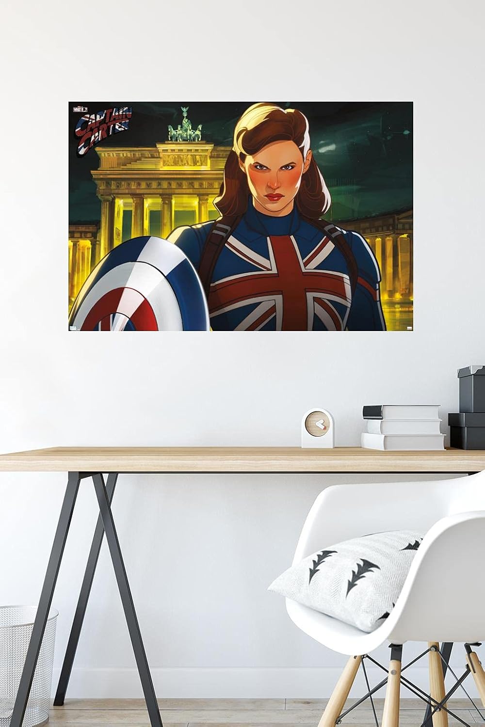 Trends International Marvel: Year of The Shield - Captain Carter Wall Poster, 34L x 22.4W, Premium Poster & Mount Bundle