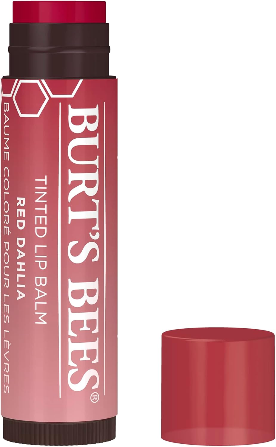 Burt’s Bees 100% natuurlijke getinte lippenbalsem Red Dahlia, met sheaboter en plantaardige was, 1 stift