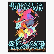 Magnet Urban Shredders - Skateboarding Graffiti Street Art Clothing for The Thrill Seekers Magnetic Vinyl Sticker Weatherproof 5"