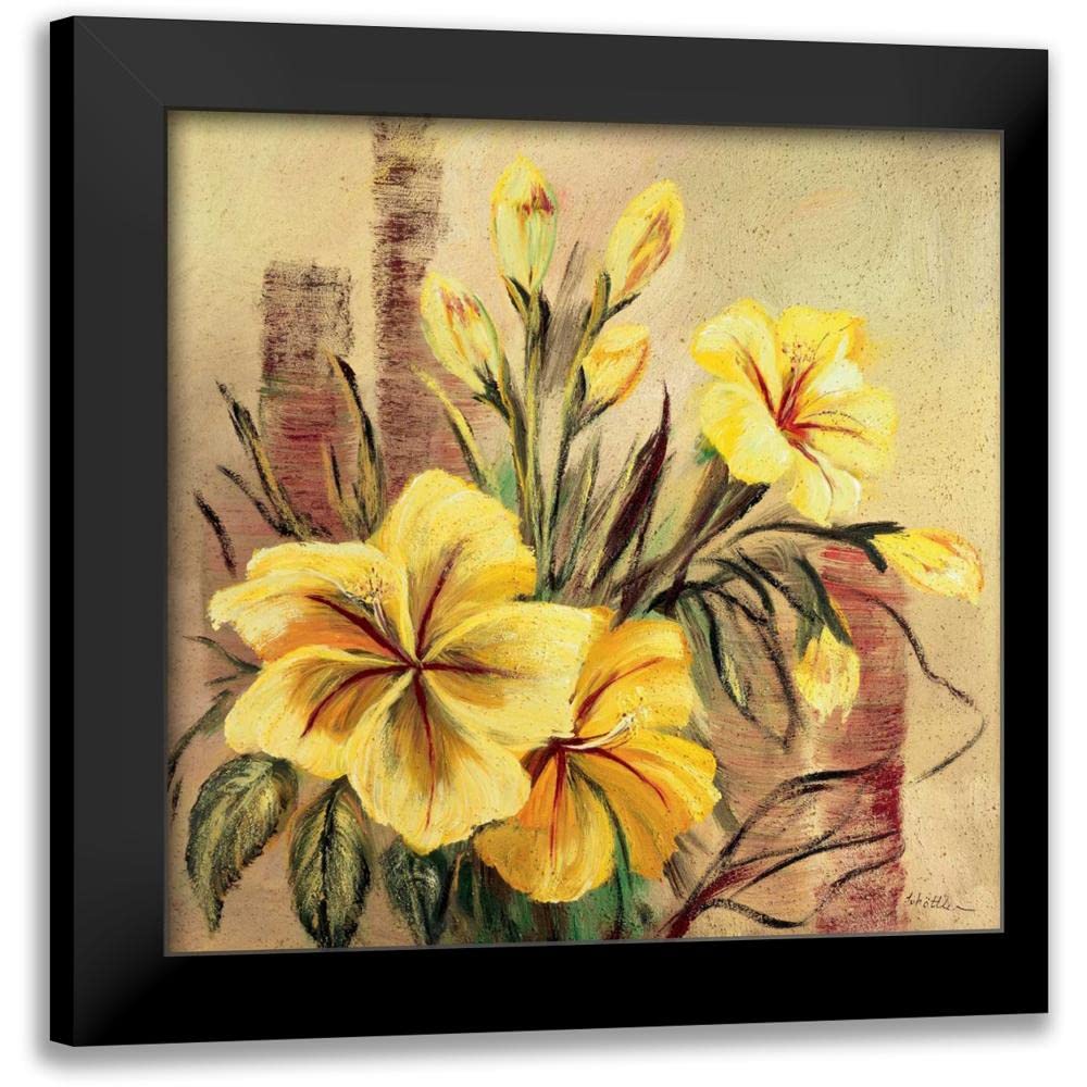 ArtDirect - Schottler, Katharina 15x15 Black Modern Framed Art Print Titled: Yellow creation II