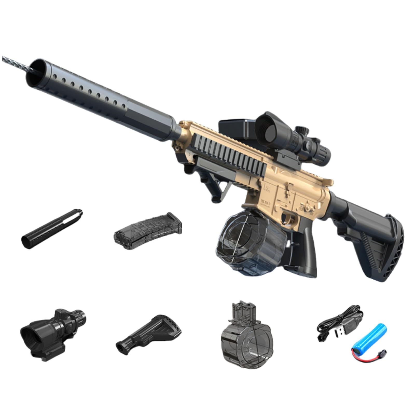 Amazon | KCZZ 水鉄砲 電動ウォーターガン 高速連発 超強力飛距離 10m