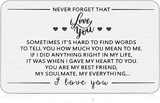 Valentines Day Cards Sweetest Day Card I Love You Wallet Card for Him Her Valentine Day Gifts for Boyfriend Husband from W...