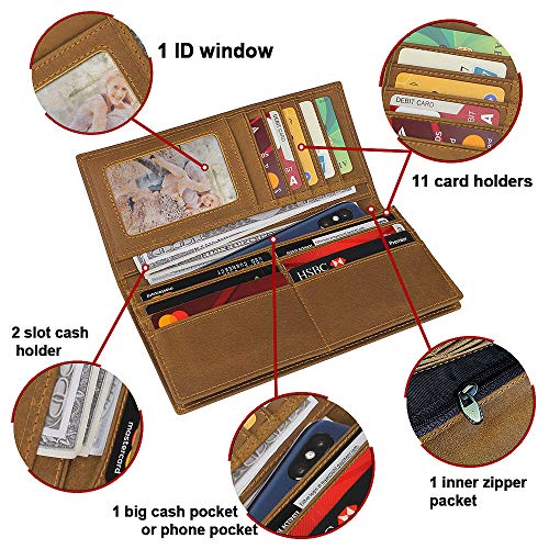 Engraved Wallet for Men Husband Dad Son Grandpa,Personalized Leather Long Wallet Gifts,Custom Gifts.4