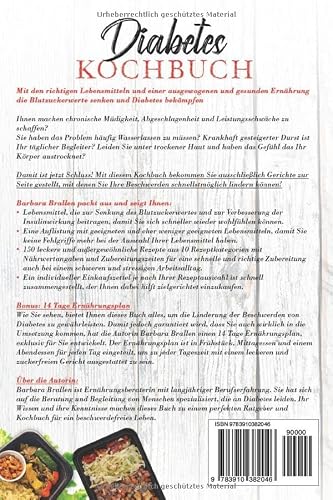 Diabetes Kochbuch: Mit 150 leckeren und einfachen Rezepten für eine natürliche Senkung des Blutzuckerspiegels! Inkl. Nährwerten & Ernährungsratgeber.