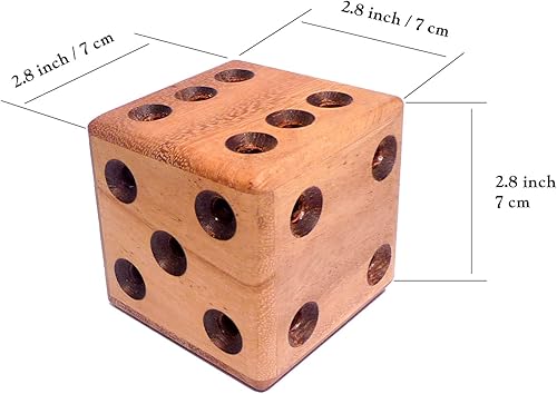 Miniatura 2 de Logica Puzzles Art. Laberinto Dados - 3D Brain Teasers in Fine Wood - Dificultad 4/6 Extreme - Colección Leonardo da Vinci