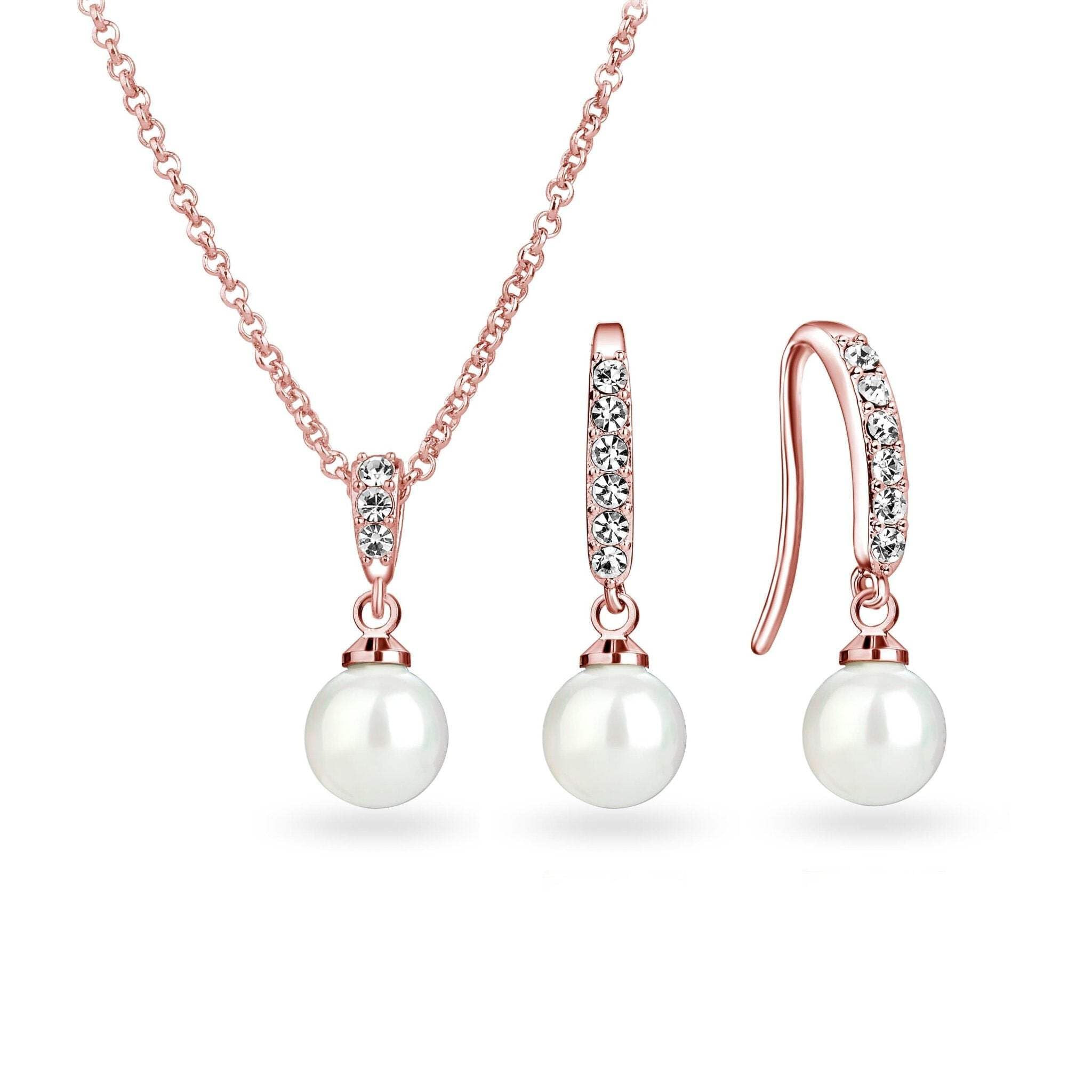 Collana Madre E Figlio Philip Jones - Placcata Oro Rosa Con Cristalli Zircondia