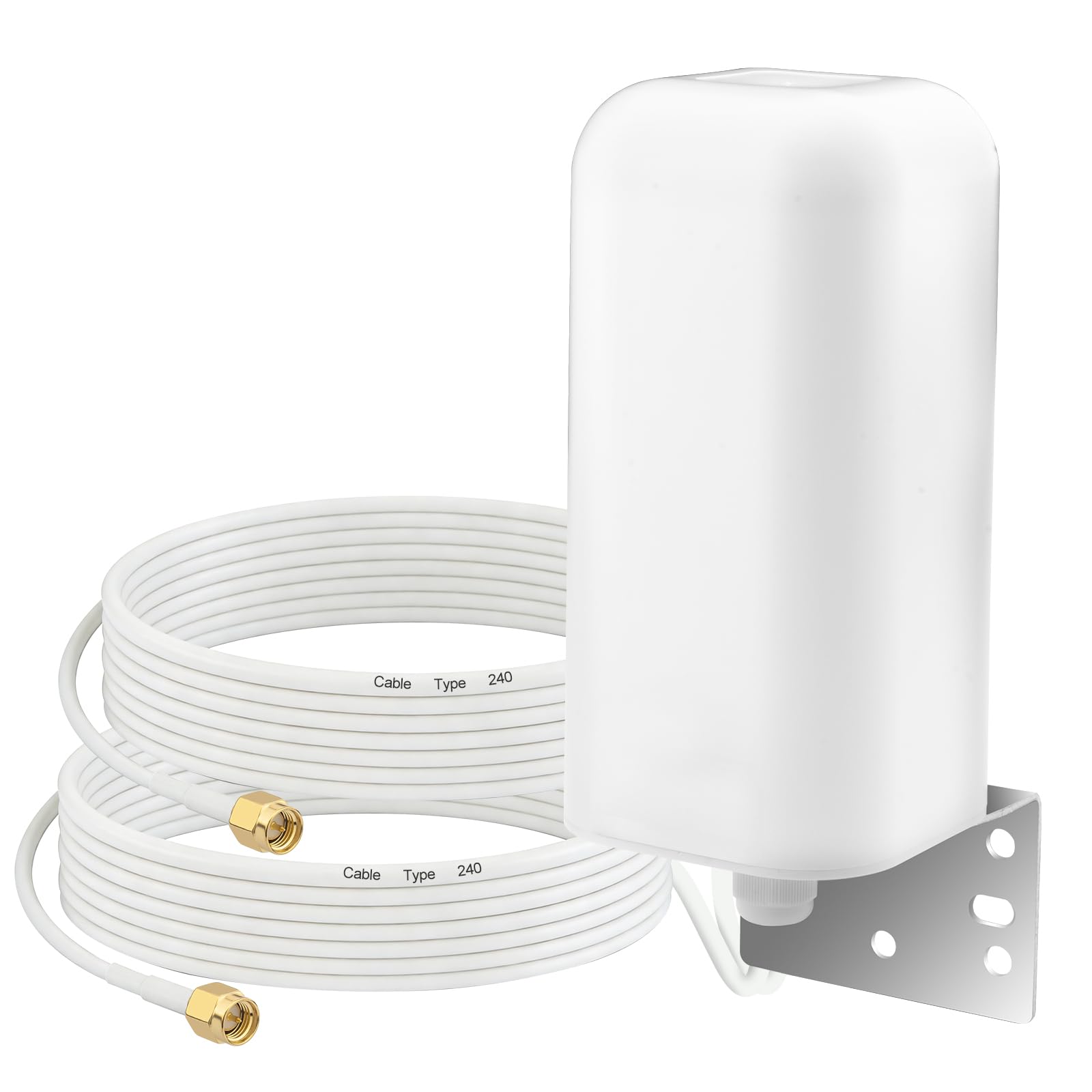 Antenne 4G LTE 5G MIMO d'extérieur 10 dBi, 698–6000 MHz, connecteur SMA, câble LMR240 de 5 m, Compatible routeur 5G CPE, Modem et passerelle réseau