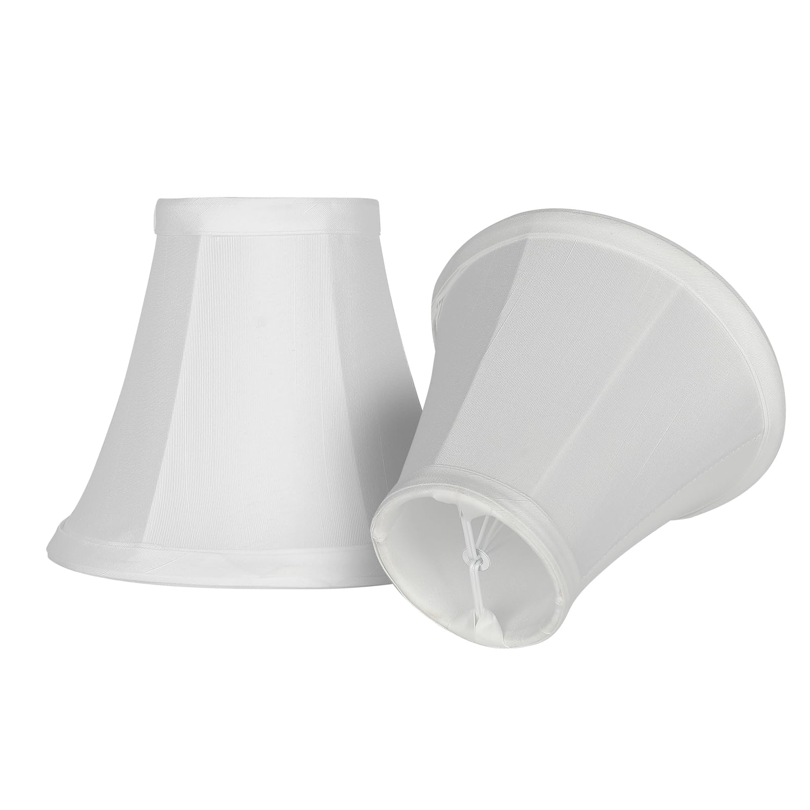 ALUCSET2 Pack Mesh Small Mini 3" X 6" X 5" Clip on Bulb Fitter Lamp Shades for Chandelier Shades, Barrel Fabric Lampshade for Table Chandelier Wall Lamp, Set of 2
