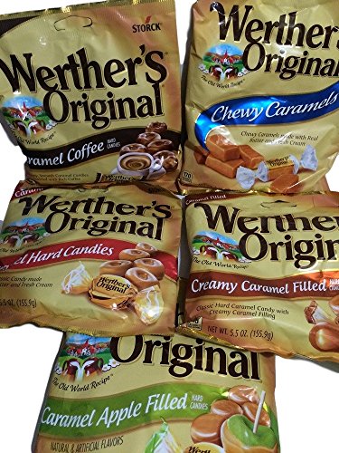 Werther's Original Caramels Chewy Caramels, Coffee, Caramel Filled, Hard, Apple Filled Caramel Candies (Pack Of 5) #TOP6