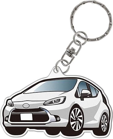 アクリルキーホルダー トヨタ アクア MXPK デフォルメ カーデザイン 車 車体 車キーホルダー 車種 キーホルダー【A】