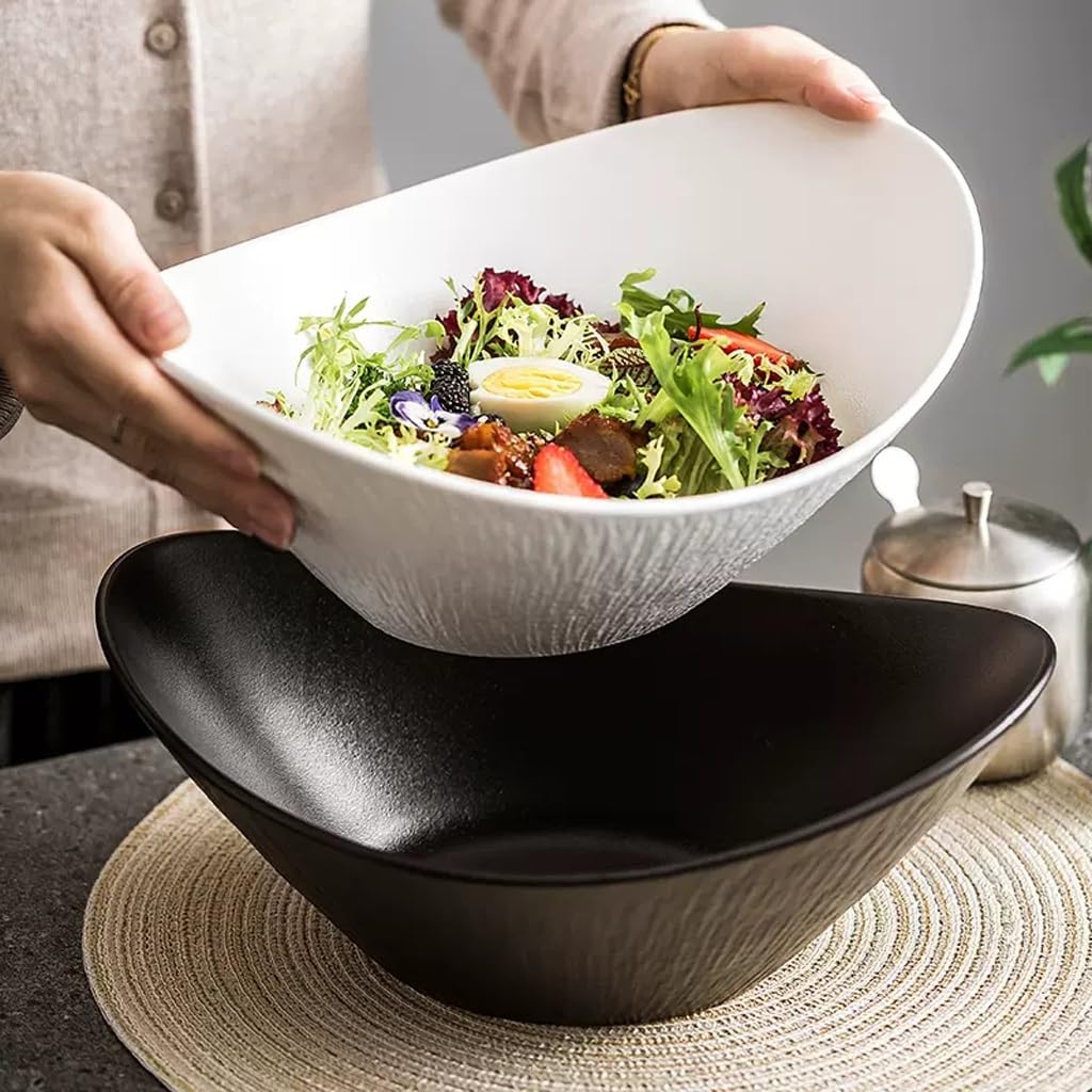 Ciotola Insalata In Ceramica Nera Opaca | Grande Per Zuppa, Ramen O Frutta - Design Elegante - Foto 10