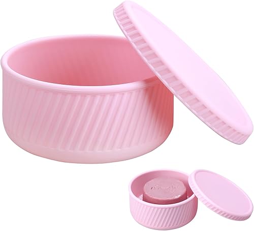 Miniatura 1 de Soporte de jabón a prueba de fugas, soporte de silicona para barra de champú con capa de drenaje, contenedor de jabón de viaje con tapa para ducha,