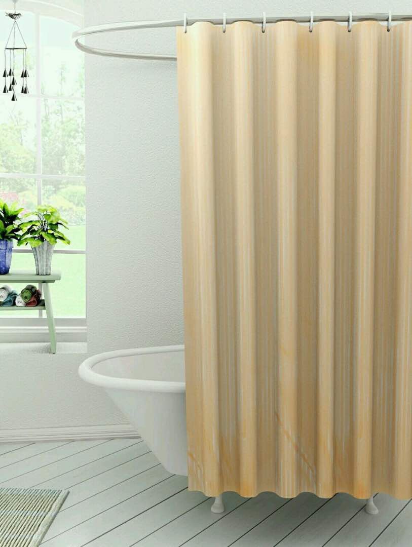 SHAVIN Beige Shower Curtain - Protect & Style -1 SHAVIN Beige Shower Curtain - Protect & Style -1