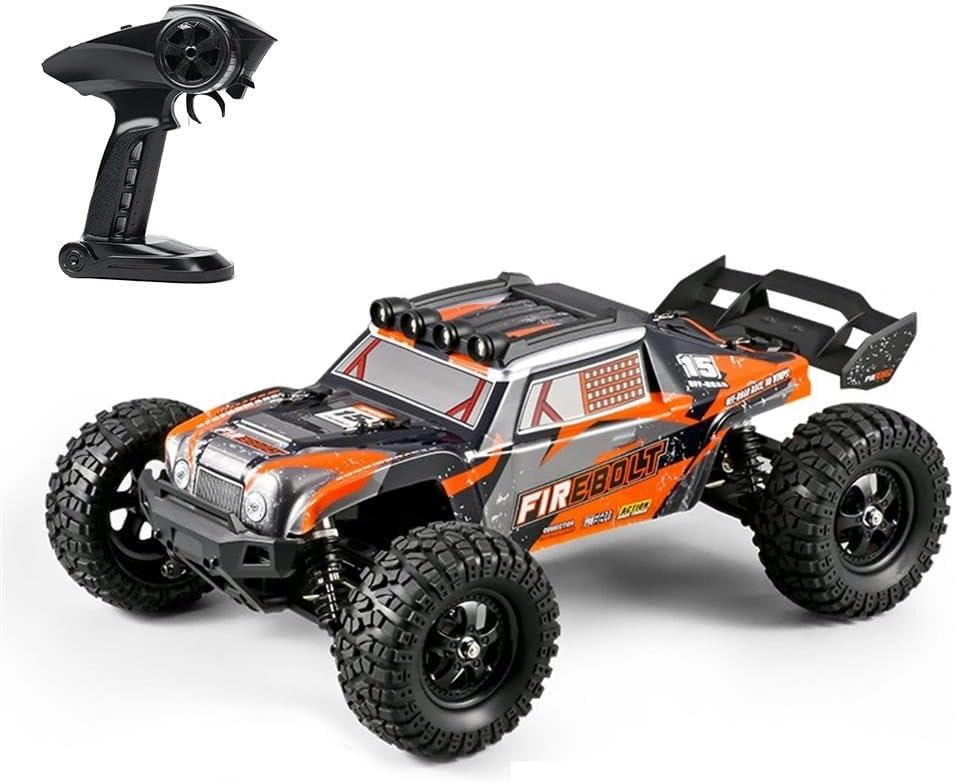 HAIBOXING RC 1/12 901 Firebolt 50+ KM/H Sürat Uzaktan Kumandalı RC Model Araba RTR Elektrikli 4WD Offroad Truck (Turuncu)