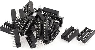 Aexit 20pcs Solder Audio & Video Accessories Type 14PIN DIP Integrated Circuit IC Connectors & Adapters Sockets Adaptor