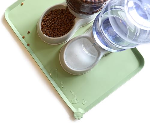 Miniatura 177 de Hoki Found - Bandeja de silicona para comida de mascotas , tapete mantel individual antideslizante para mascotas, tapete impermeable de alimentación