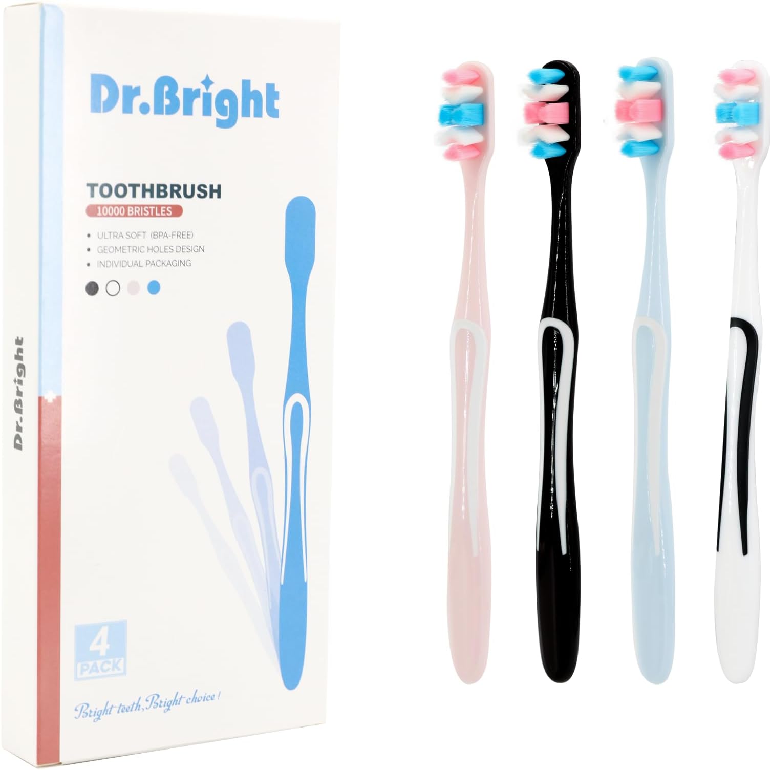 DR.BRIGHT Manual Adult Toothbrush With 10000 Bristles