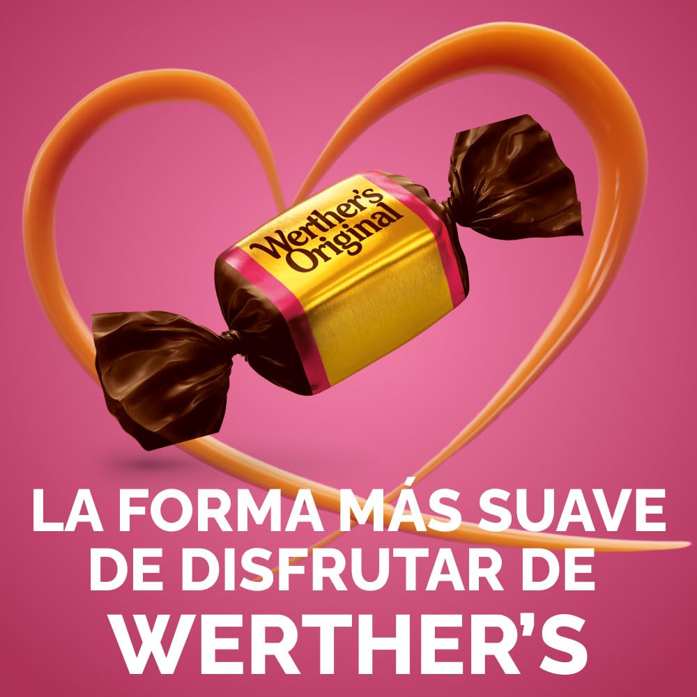 Werther's Original Caramelos Toffee Blandos de Mantequilla y Nata Cubiertos de Chocolate - Formato Ahorro Bolsa 1 kg - Sin Gluten y Aptos para Vegetarianos - Ideales para Picar, Regalar y Compartir