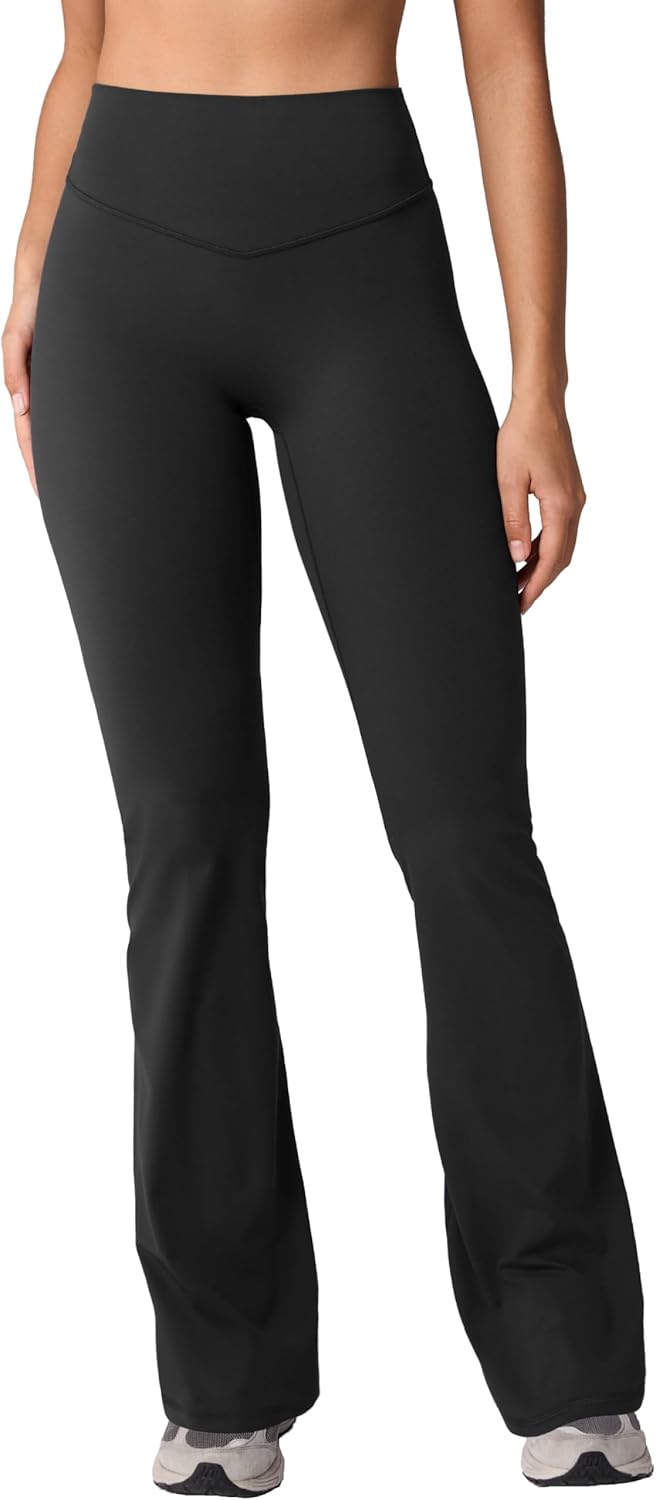 Hugcurve No Front Seam High Waisted Flare Leggings for Women Bootcut Yoga Pants Buttery Soft – 29.5”/31.5”/33.5” Hugcurve No Front Seam High Waisted Flare Leggings for Women Bootcut Yoga Pants Buttery Soft – 29.5”/31.5”/33.5”