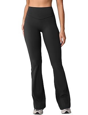 Hugcurve No Front Seam High Waisted Flare Leggings for Women Bootcut Yoga Pants Buttery Soft - 29.5''/31.5''/33.5''