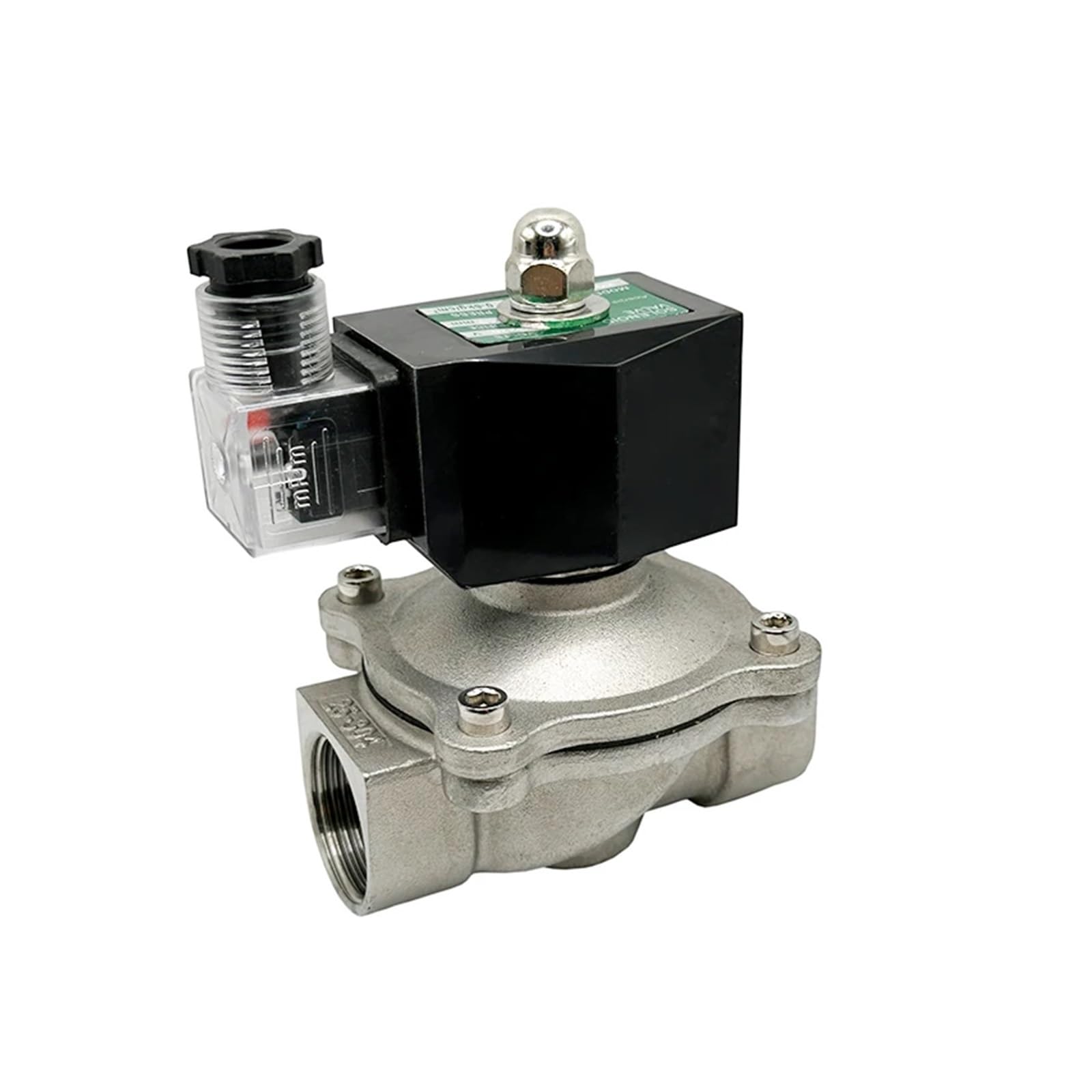 Válvula Solenoide eléctrica normalmente cerrada, 1/2 ", 3/4", 1 ", 2", agua, 24v, 230v, 24V, 12V, acero inoxidable, IP65, bobina DIN, alta temperatura Excelente sellado(1",EPDM-SEAL_24VDC)