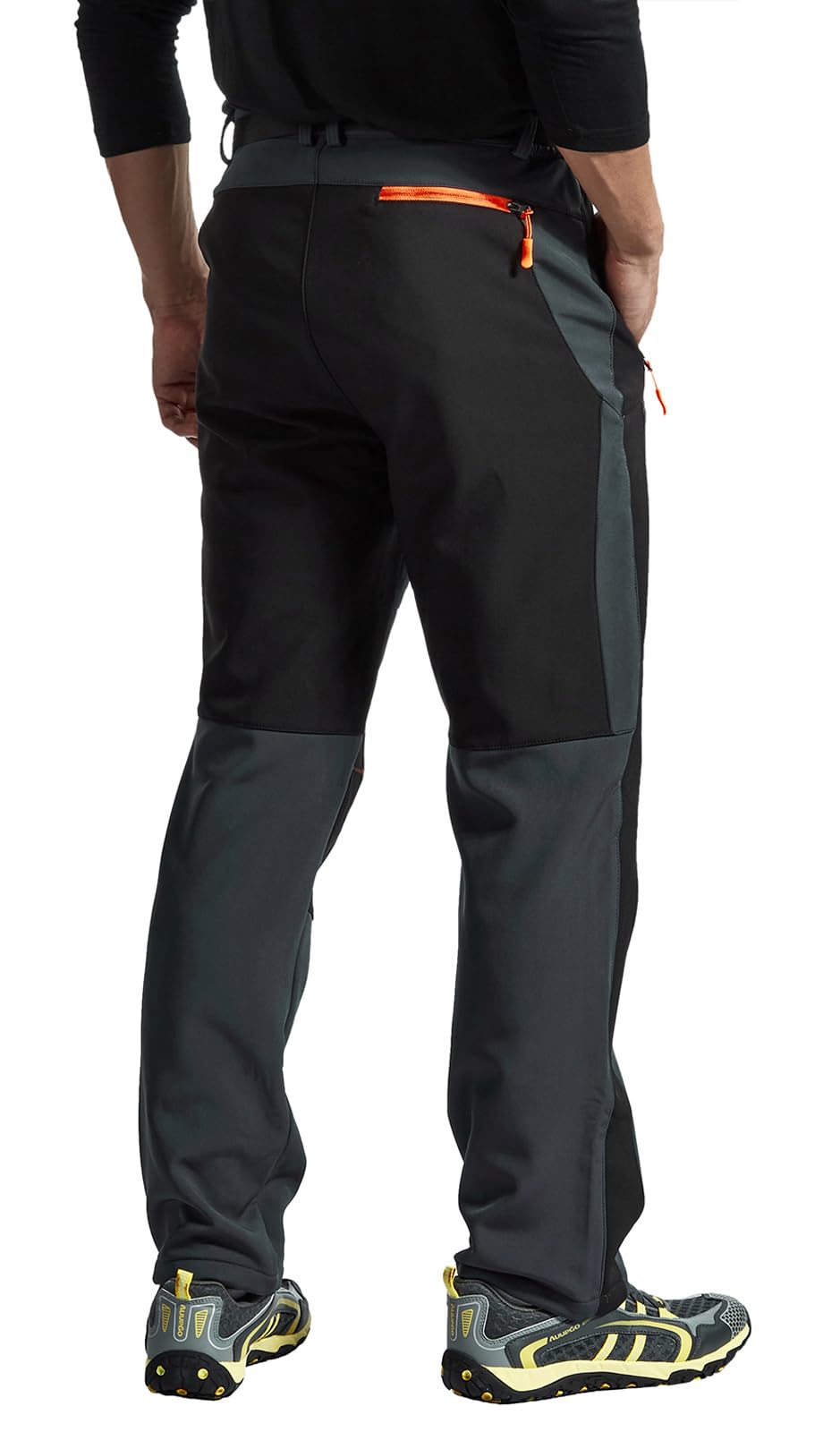 Rdruko Pantaloni da sci da uomo, impermeabili, invernali, in softshell, antivento, caldi, invernali, imbottiti, per snowboard, trekking, con tasche