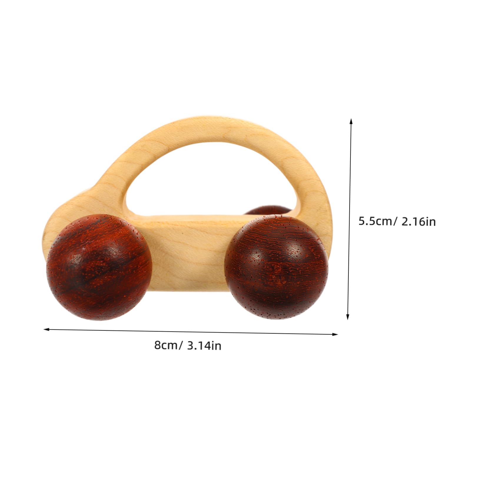 BRIGHTFUFU Hand Push Wooden Car for Grasping Plaything Lightweight Design Smooth Edges Enhances Grasping Skills and Feeding Development for Indoor and Outdoor Fun