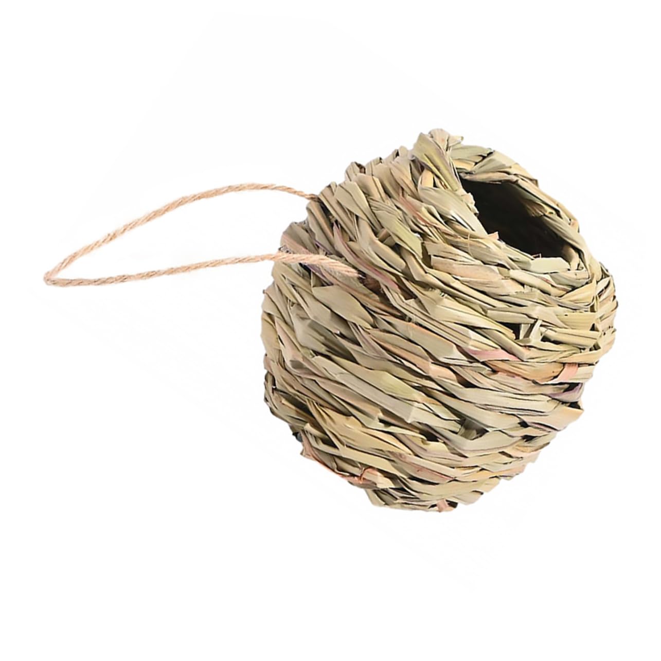 Toddmomy 1Pc Hanging Woven Bird Nest Decorative Outdoor Birdhouse Durable Grass Weaving for Garden Feeding Easy to Hang Bird Adornment for Nature Lovers