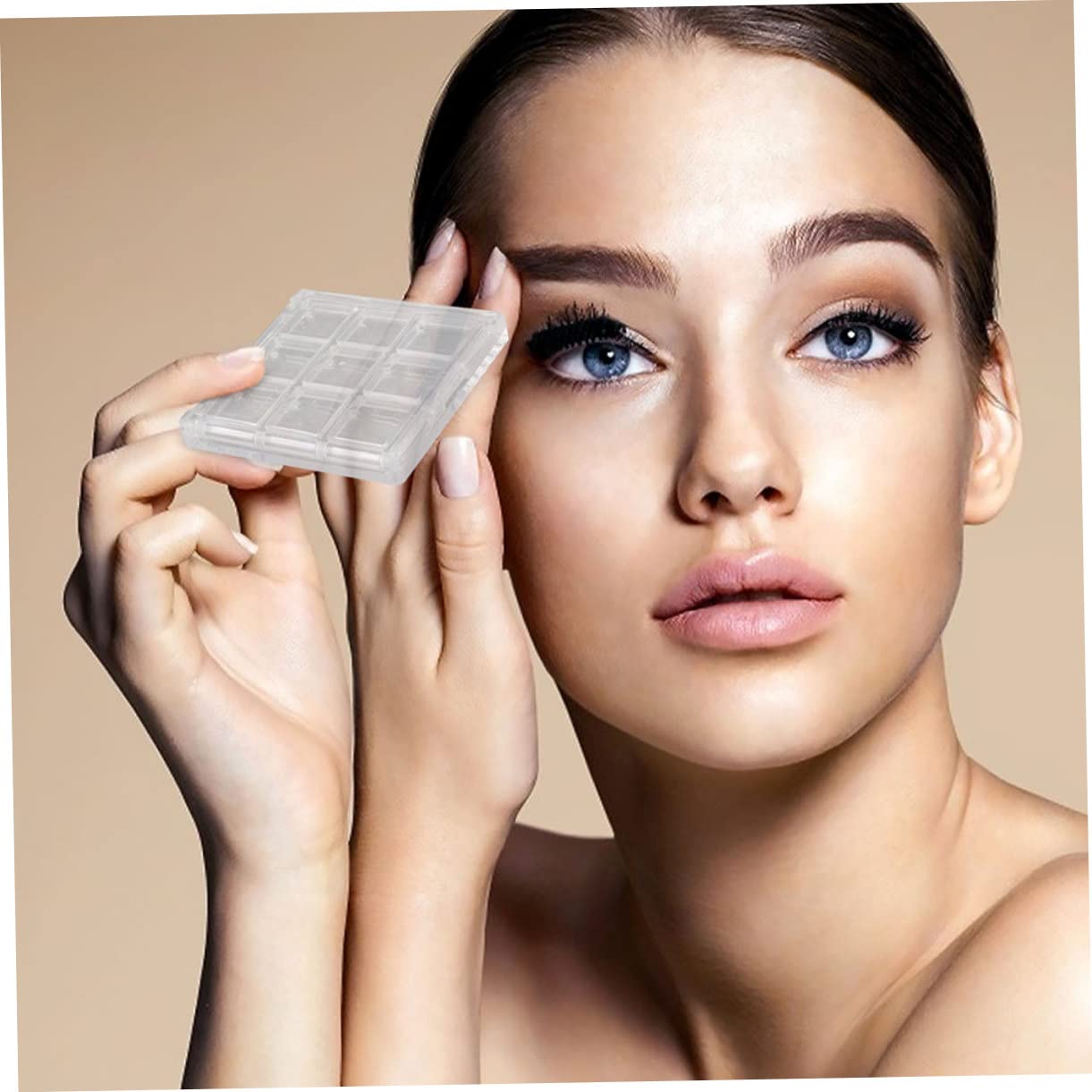 Didiseaon 9 Pz scatola di ombretti illuminante per il trucco vassoi da fard per le guance ombretto custodie per ombretti palette di ombretti vuota quadrato