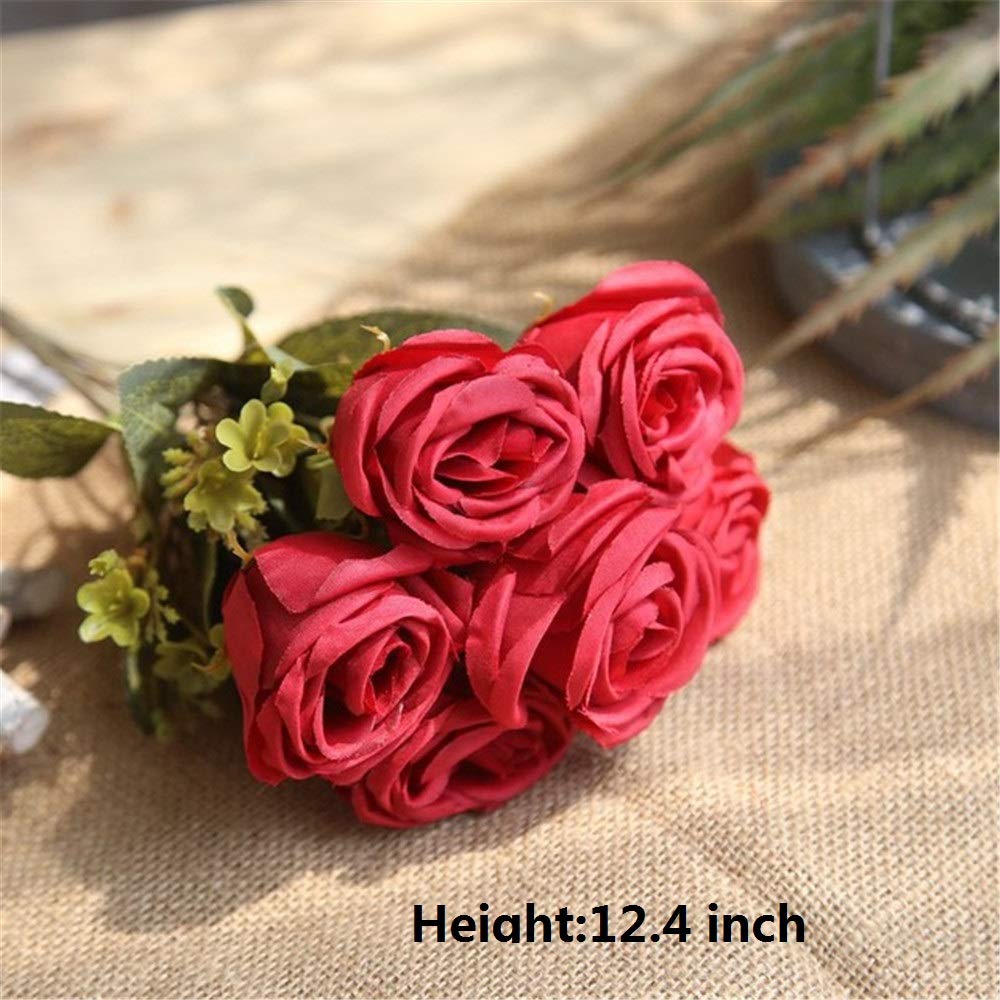 Fiori Artificiali Bouquet di Rose per Decorazioni per La Casa Matrimonio Sposa Portamazzo per Fiori Materiali da Parete per Fiori in Seta Stile Europeo 2