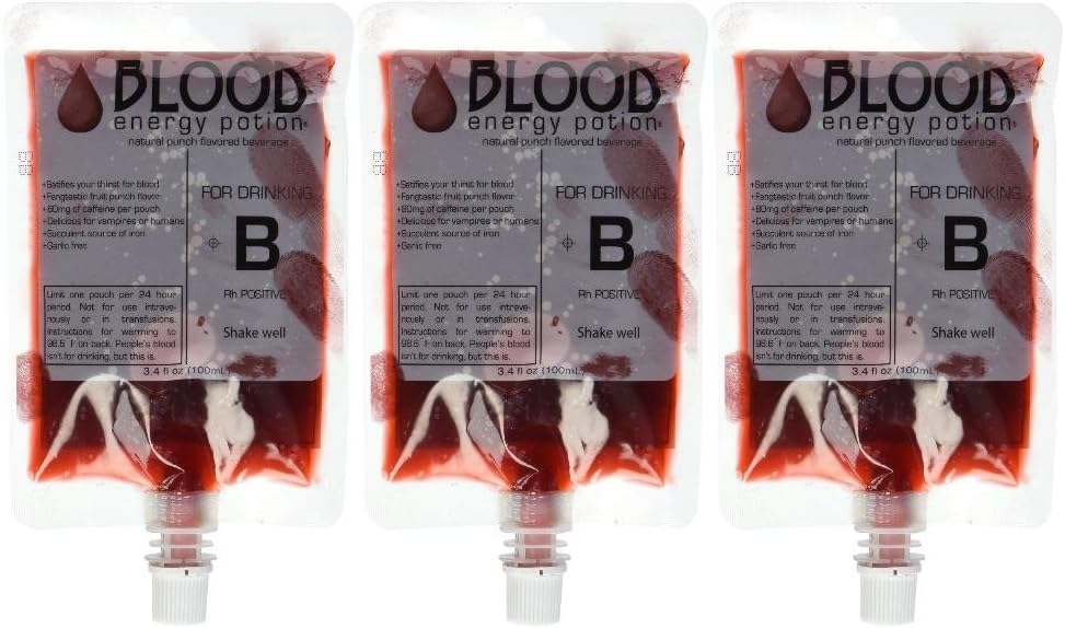 Harcos Fruit Punch Blood Energy Potion 3.4 Ounces (Pack of 3)
