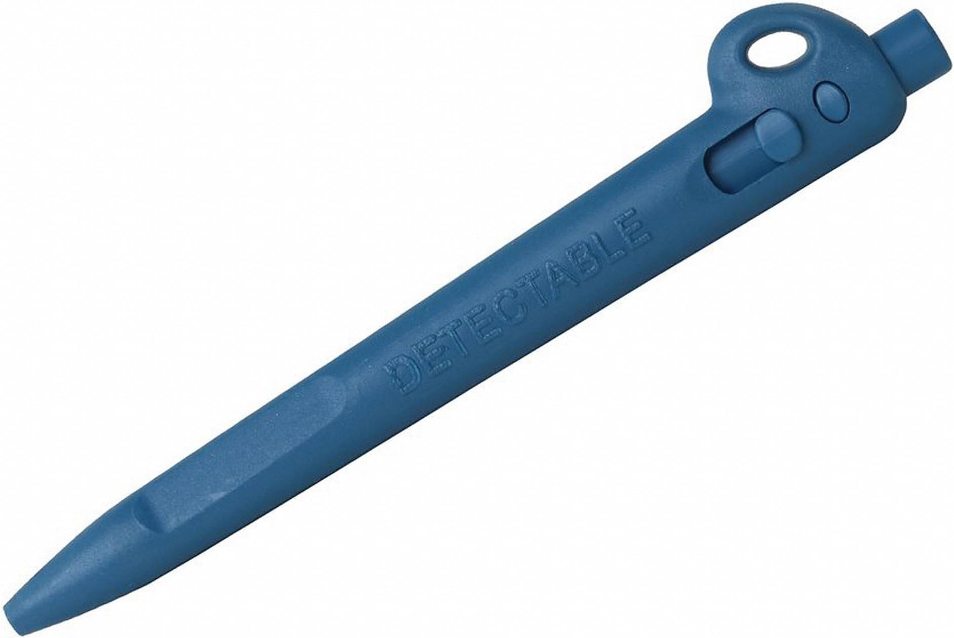 Metal Detectable Retractable Pens - All Blue Pen, Standard Blue Ink, With Lanyard Attachment, Pack of 50 pens
