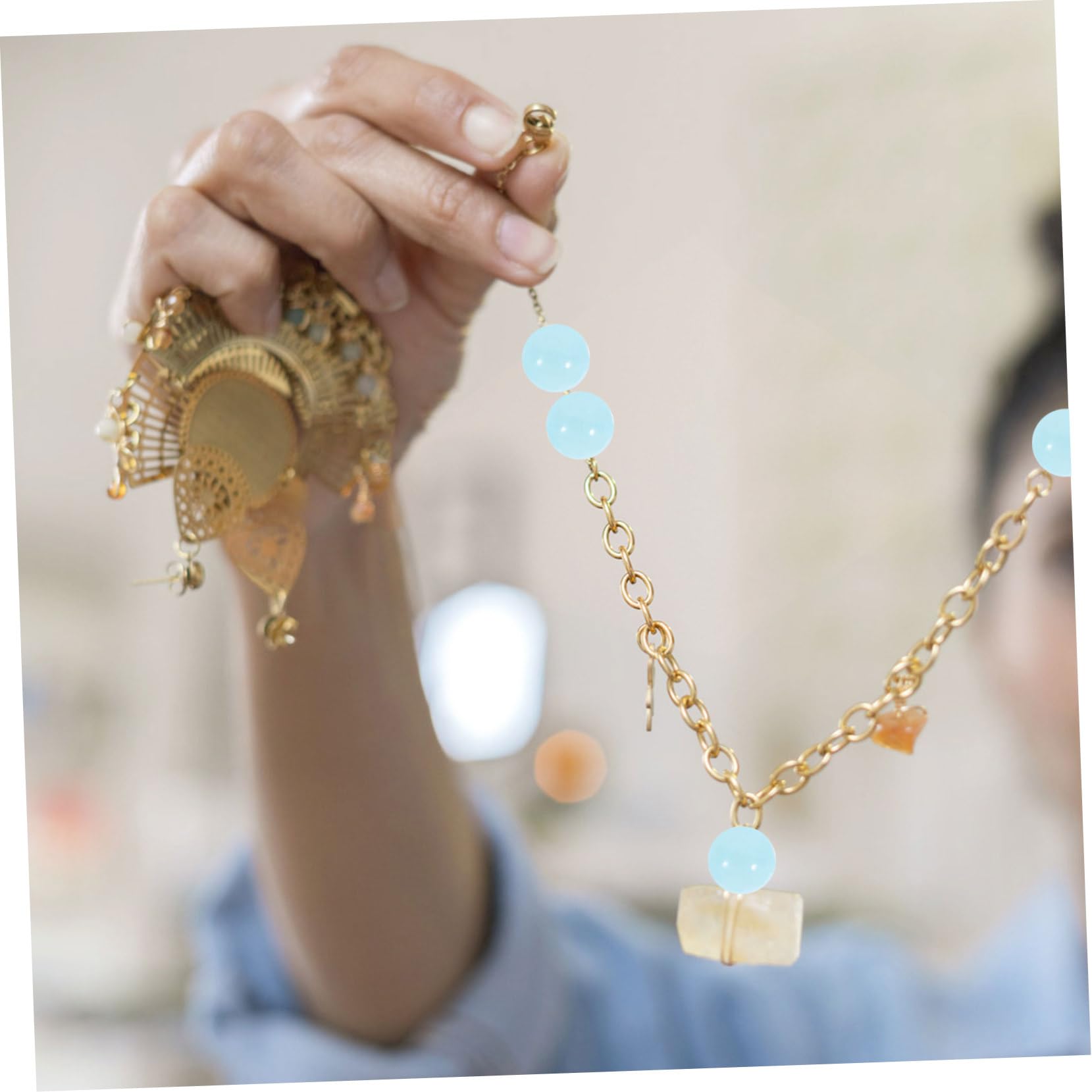 900 Piezas Cuentas Redondas Azules con Orificio Grande para Joyería Kit de Abalorios de Vidrio para Pulseras y Collares DIY Accesorios Artesanales Azul