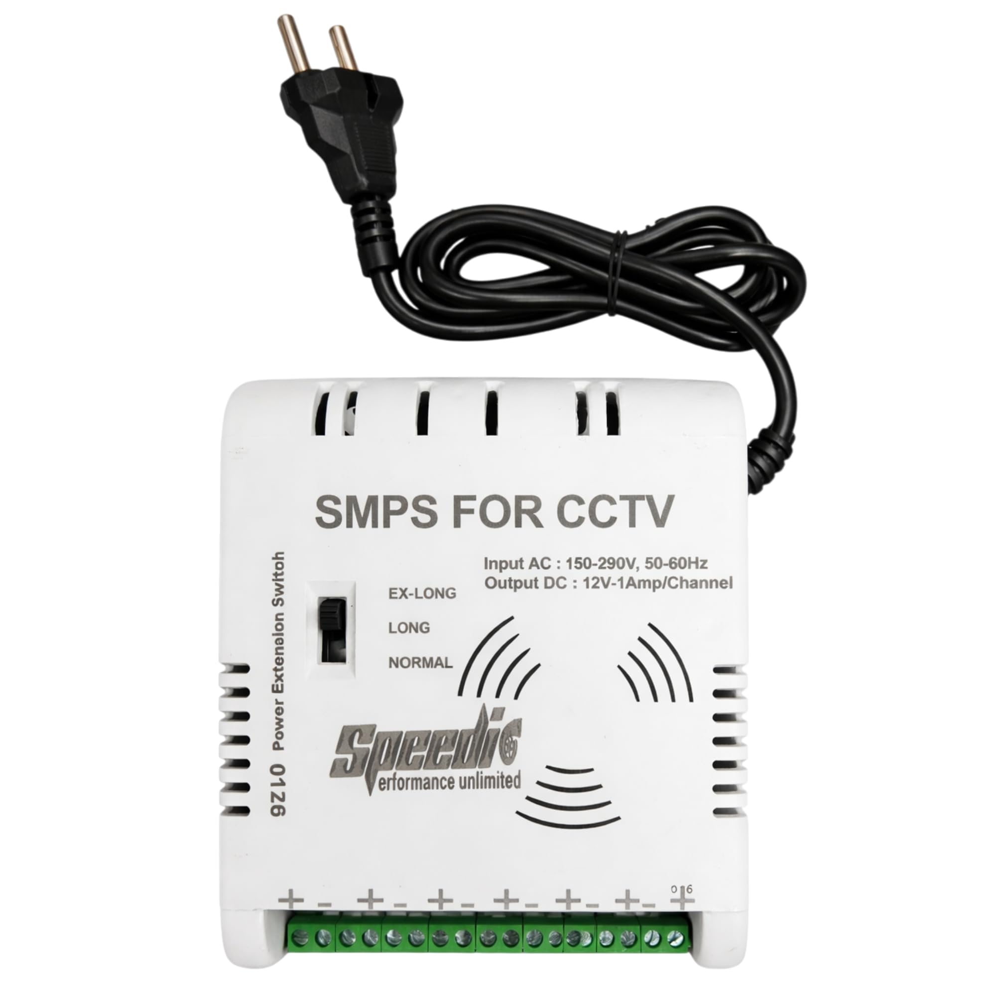 Speedio 4 Channel / 8 Channel 12V 1A SMPS Power Supply for CCTV Camera | Wide Voltage Input 150–290V | Reliable Power Supply for CCTV DVR NVR Security Systems with Adjustable Voltage (SP-Ps1208-F)-image-27