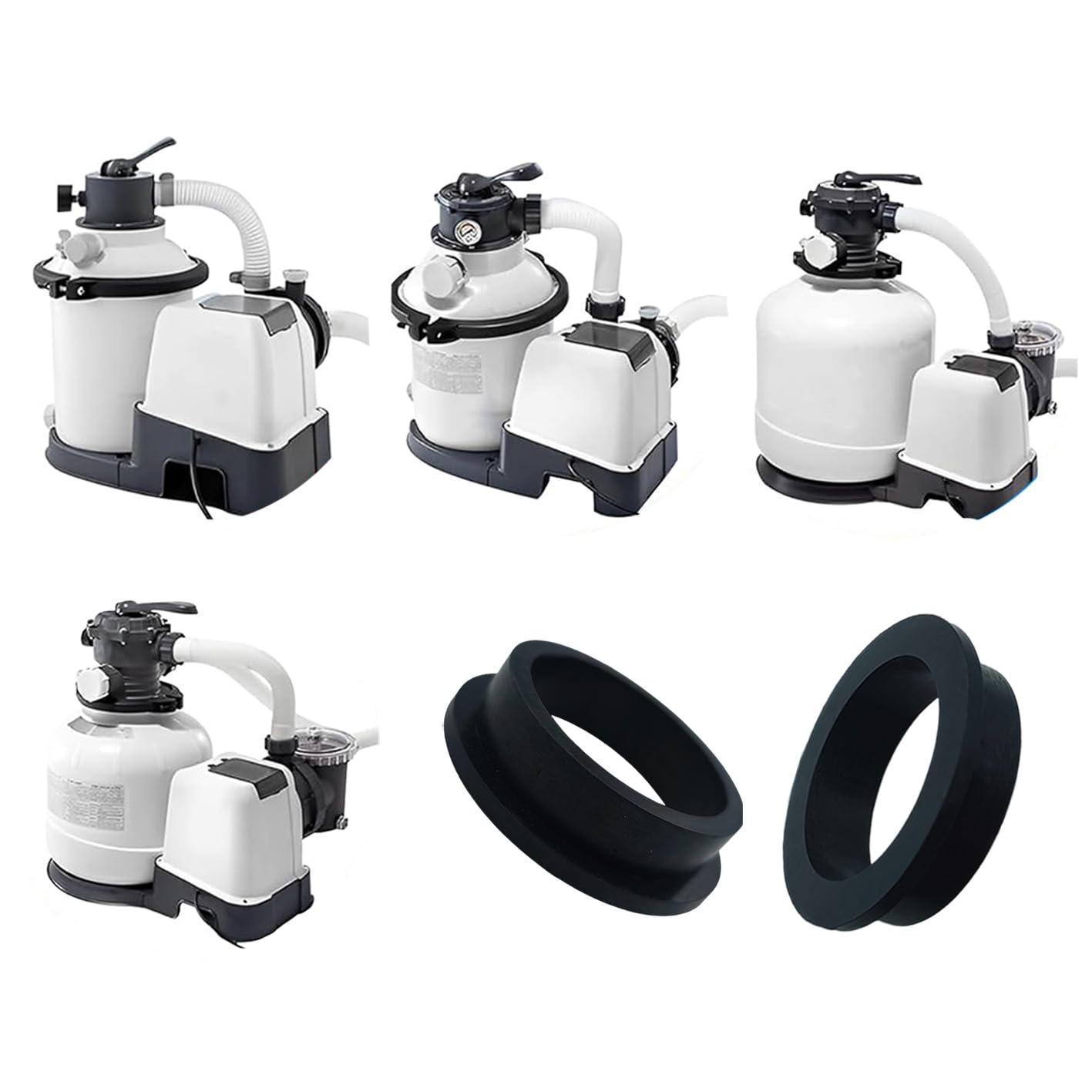 11228 Guarnizione per pompa filtro a sabbia per piscina, guarnizione O-Ring a forma di L, adatta per pompe a sabbia Intex, set di riparazione e guarnizioni per tubi, confezione da 8