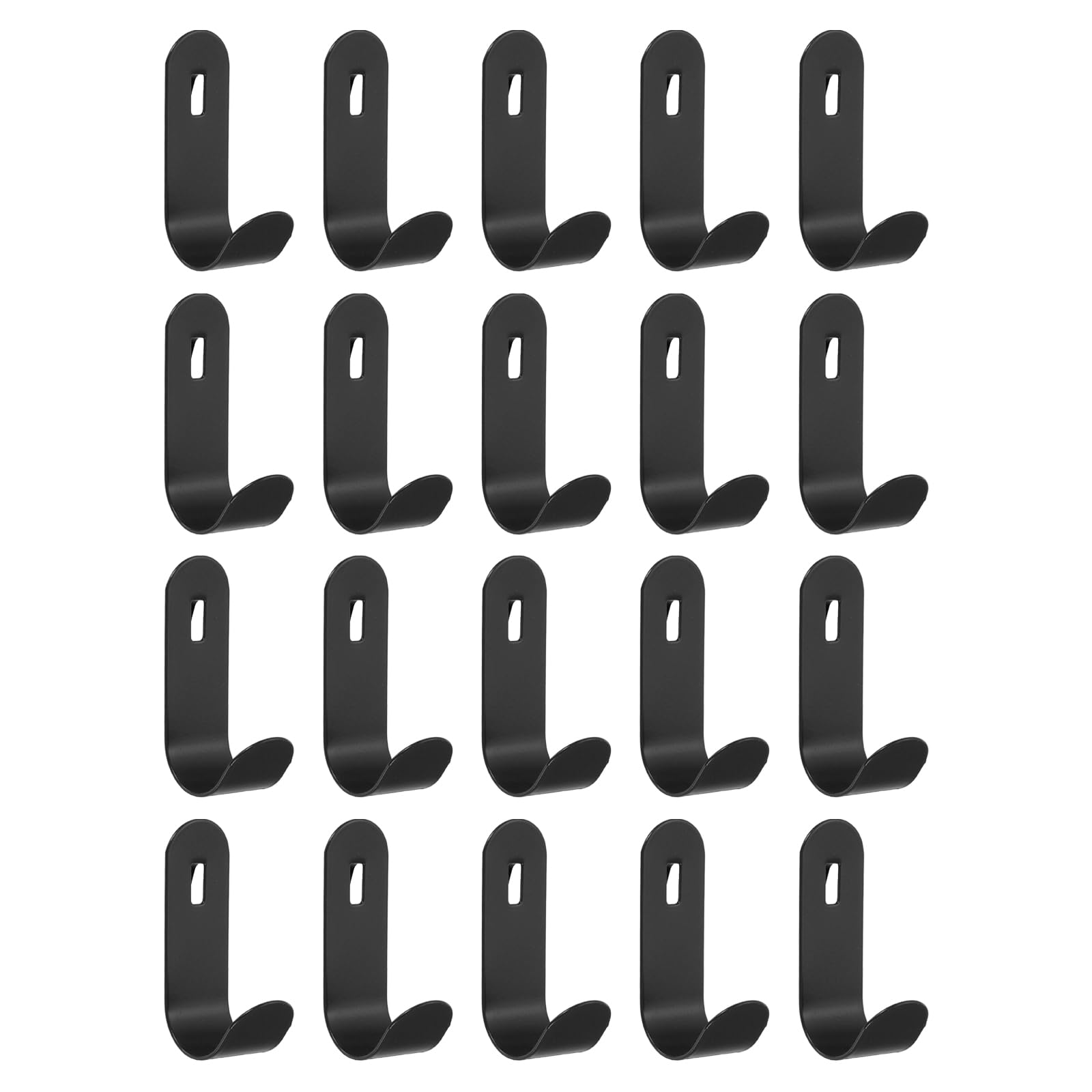 sourcing map 20Pcs PegBoard Hooks, 2" Study Peg Shelving Hooks Heavy Duty U Shape Wall Organizing Hook Peg Board Organizer Accessories for Office Retail Shelf Pegboard Wall Organizer, Black