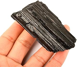1PC Natural Rough Stone Black Tourmaline Crystal Quartz Specimen 50G-200G for Decoration Suitable for Furniture Decoration Stone Mineral Specimen (Color : 98g-108g 1pc)